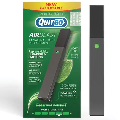 Stop Smoking Smokeless Inhaler with Soft Tip Chewable Mouth Grip for Maximum Relief Oral Fixation Support Clinically Studied Oxygen Inhaler Quit Smoking Aid (Fresh Mint Inhaler 1 Pack)